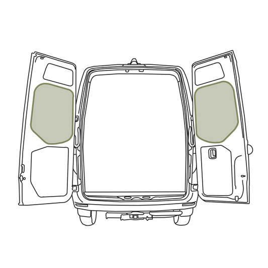 MERCEDES-BENZ SPRINTER VS30 MIDDLE REAR DOOR STORAGE PANELS (PAIR)