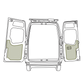 MERCEDES-BENZ SPRINTER NCV3 LOWER REAR DOOR STORAGE PANELS (PAIR)