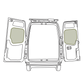 MERCEDES-BENZ SPRINTER NCV3 MIDDLE REAR DOOR STORAGE PANELS (PAIR)