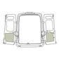 VanEssential Ford Transit Lower Rear Door Storage Panels (Pair)