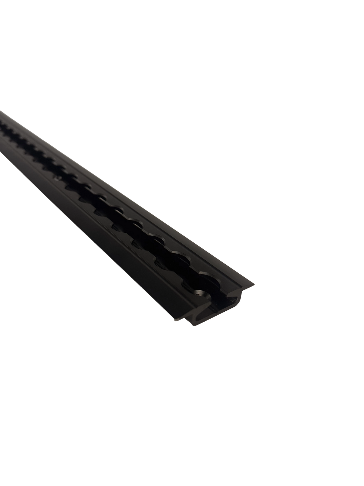 Flanged L Track For Campers - Anodized Matte Black