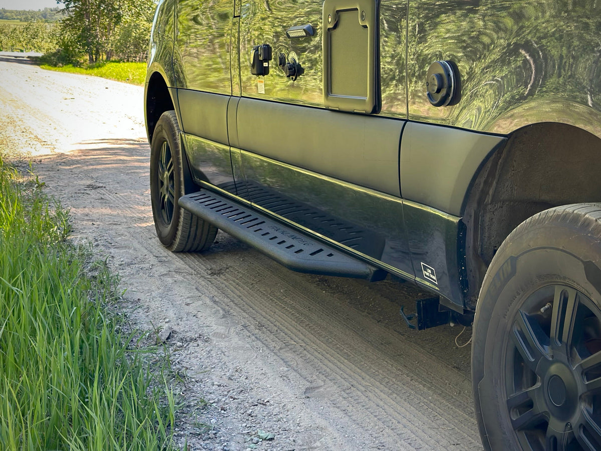 APEX - Rock Sliders / Side Steps - 144 - Regular - Shorter Driver Side - Steel