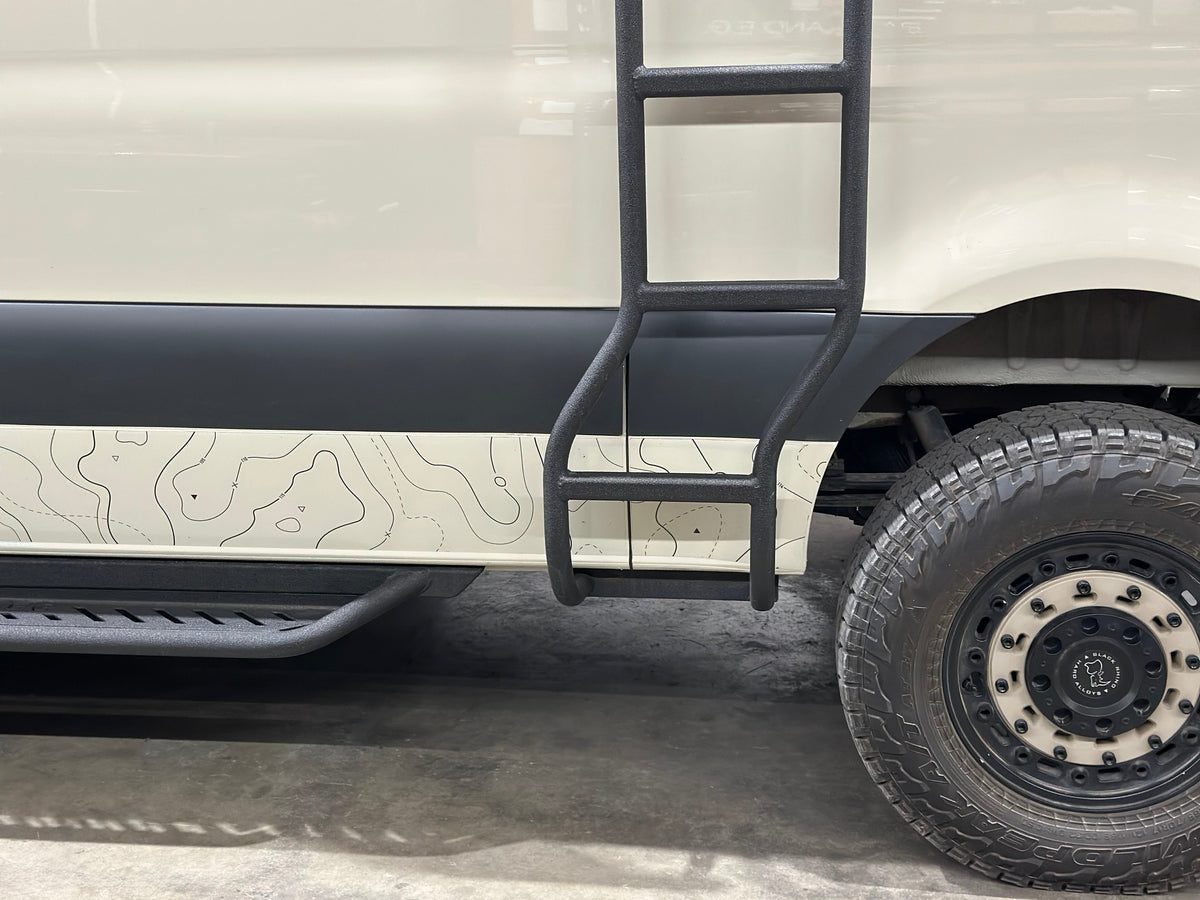 APEX - Rock Sliders / Side Steps - 170 - Drop Down with Shorter Driver Side - Steel