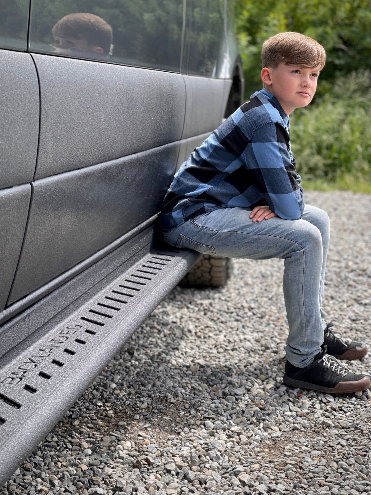 APEX - Side Steps - 144 - Drop Down - Shorter Driver Side - Aluminum