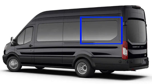 VWD Ford Transit Van Fixed Window Medium / High Roof 2015+ Driver Side Rear Quarter 148" EXT WB (TL203-F)