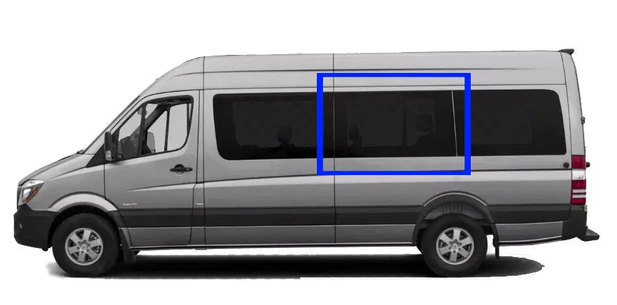 VWD Mercedes Sprinter Van Fixed Window 2007+ Driver Side Middle (SL102-F)