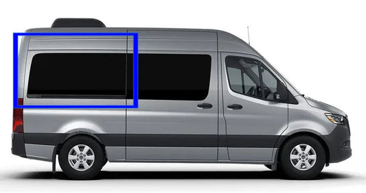 VWD Mercedes Sprinter Van Fixed Window 2007+ Passenger Side Rear Quarter 144"WB (SR104-F)