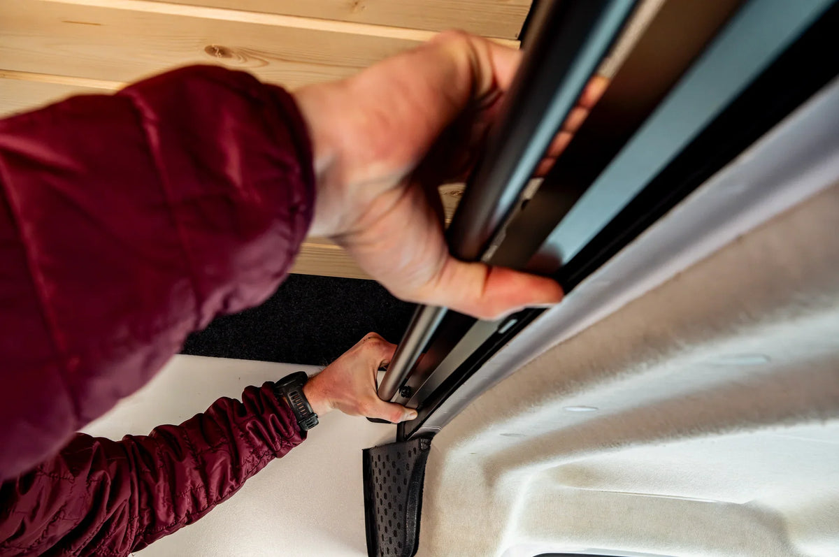 VanEssential Ram ProMaster Headliner Shelf Curtain Rail