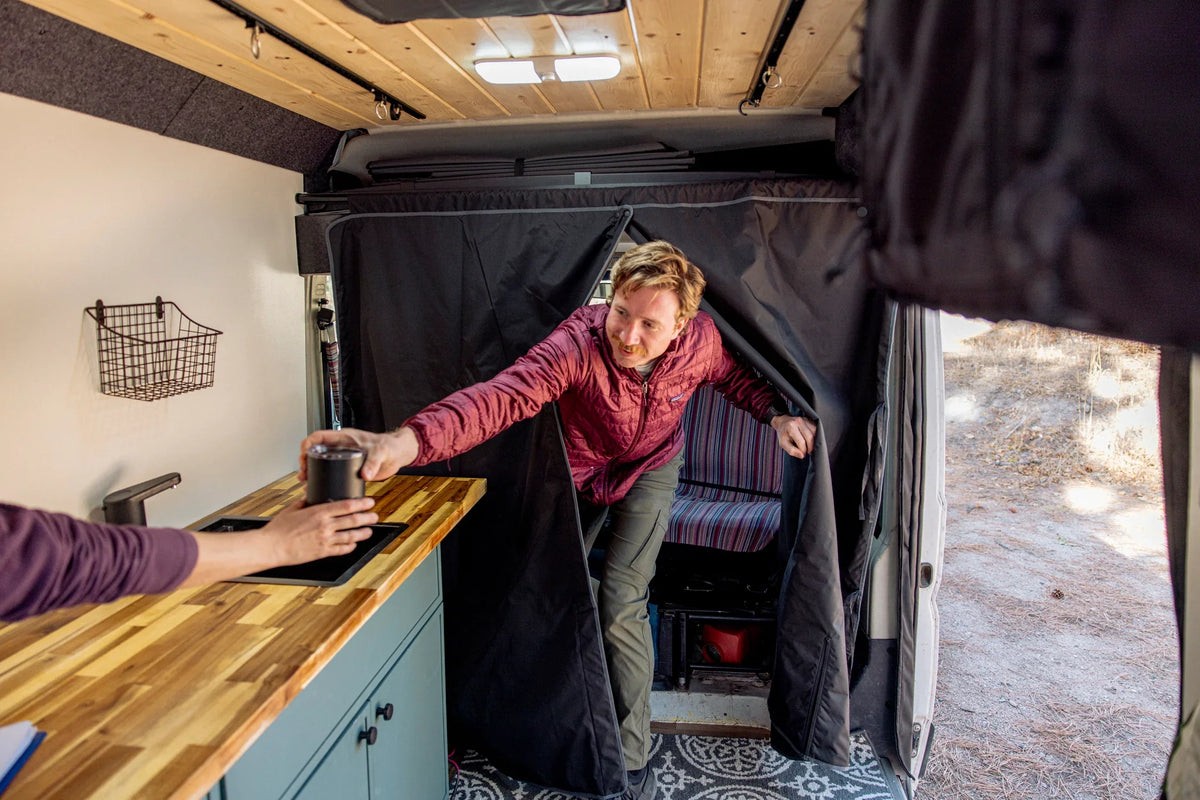 VanEssential Ram ProMaster Headliner Shelf Curtain Rail